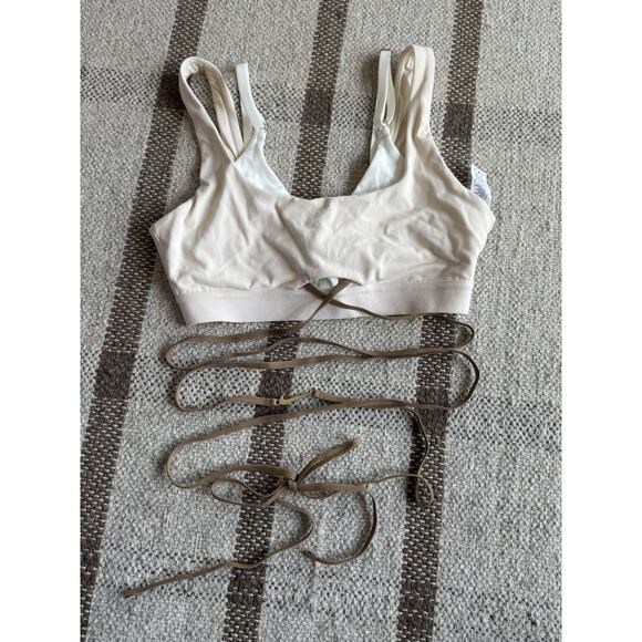 Nike X Jacquemus La Brassiere Off White Wrap Tie Sports Bra XS - Picture 1 of 9